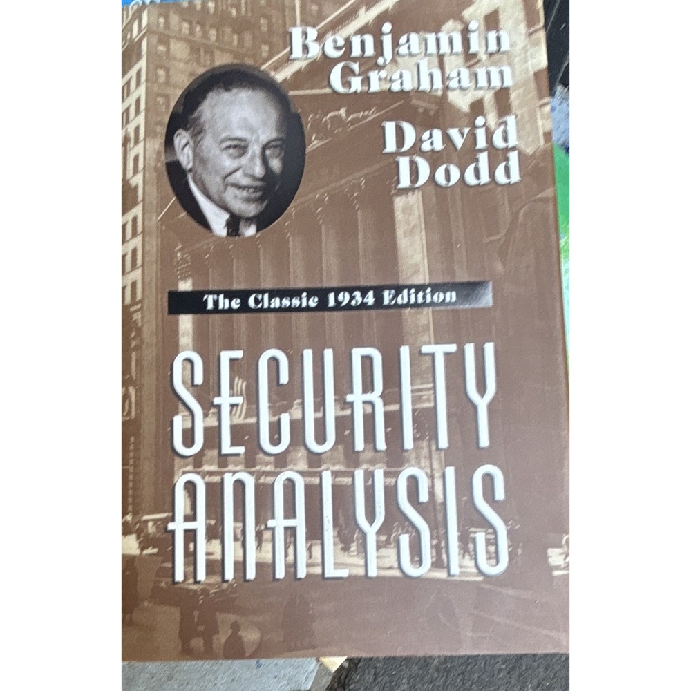 Security Analysis Classic 1934 Edition Graham & Dodd Hardcover Whittlesey